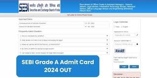 SEBI Assistant Manager Phase-II Admit Card