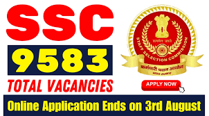 SSC MTS, Havaldar 9583 Vacancy Exam Date