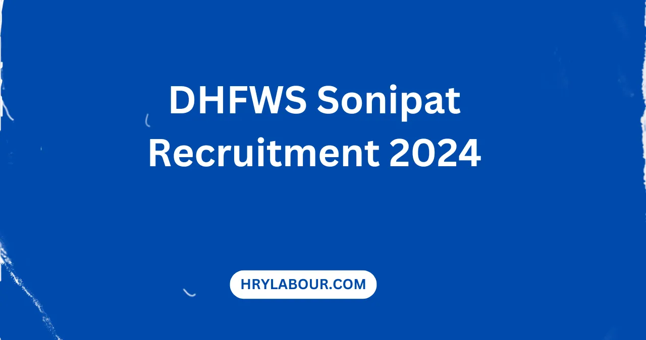 Sonipat DHFWS 41 Various Posts Offline Form