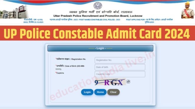 UP Police 60244 Constable Exam Admit Card