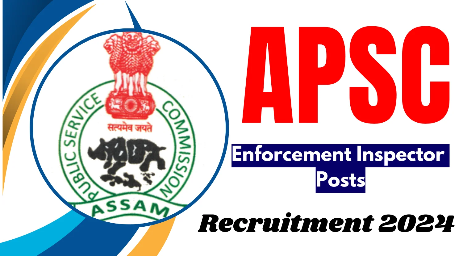 APSC 27 Enforcement Inspector Vacancy 2024 : Here You Can Get All The Current And Upcoming Information Related To APSC 27 Enforcement Inspector Vacancy 2024. Like Recruitment News, Total Posts, Important Dates, Application Fees, Qualification, Age Limit, APSC 27 Enforcement Inspector Selection Process, Salary, Syllabus, Exam Pattern, Exam Date, Admit Card, Answer Key, Merit List, Result, APSC 27 Enforcement Inspector Question Paper and More