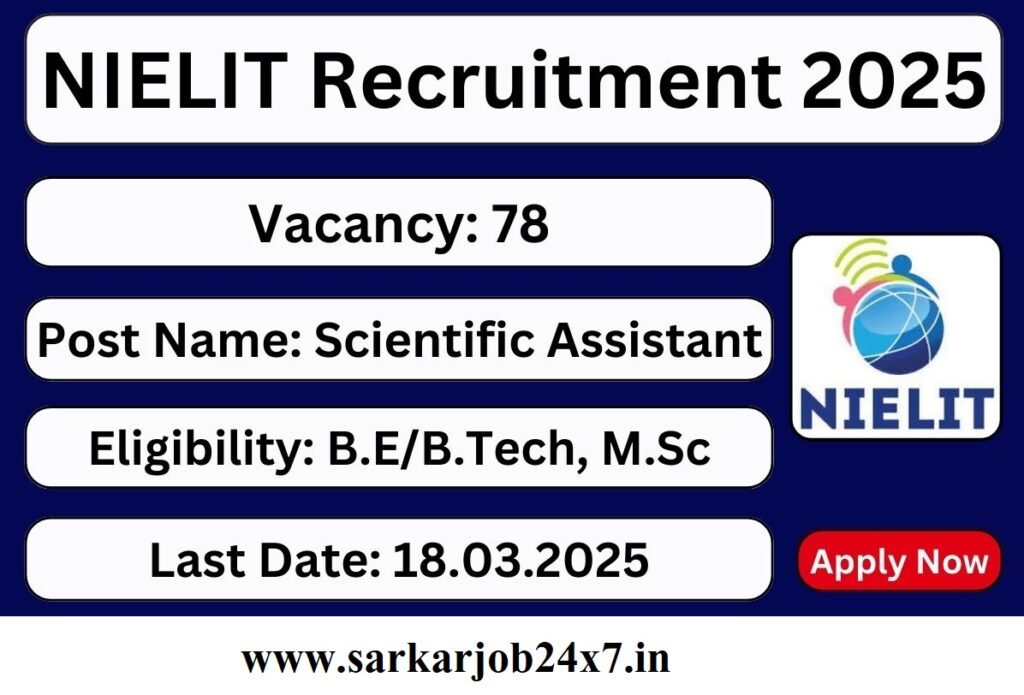 NIELIT 78 Scientific Assistant Online